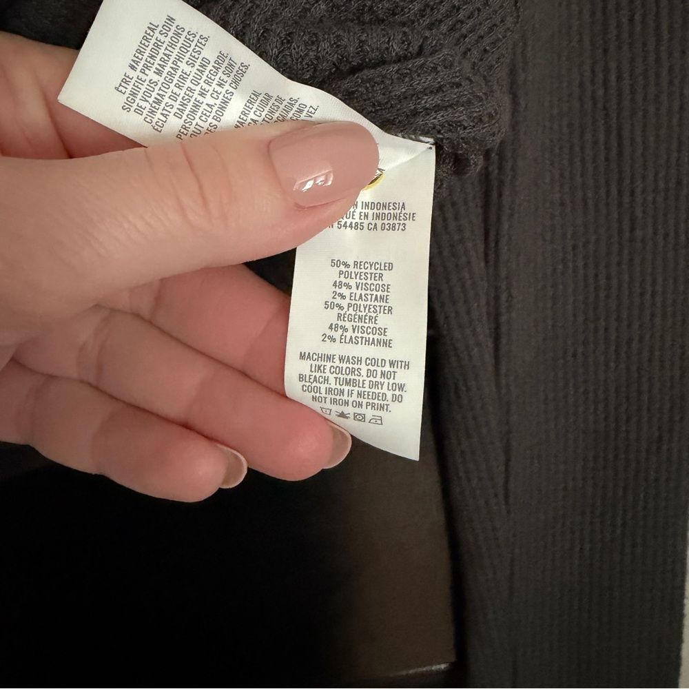 Aerie Faux Wrap Waffle Knit V-neck Shirt Women XS - Picture 7 of 8